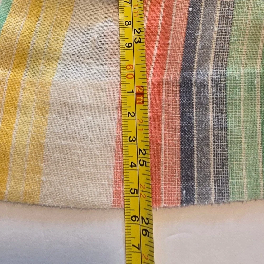 Vintage 50s 60s Cinderella Peasant Dress Girls 8 White Rainbow Stripe Boho Lace